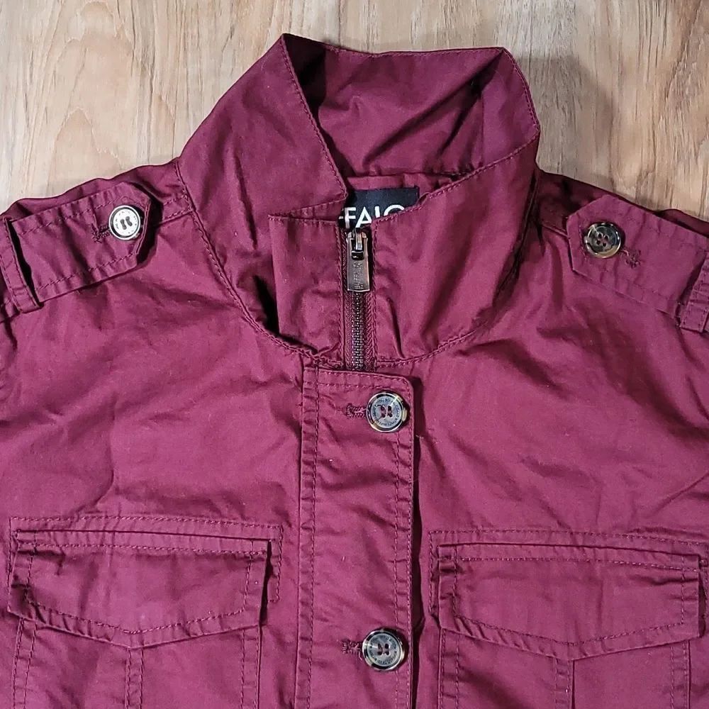 🔹️Buffalo David Bitton Raspberry Lightweight Zipper Utility Jacket Small - Picture 3 of 12